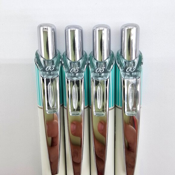 Pentel Energel Clena - 0.3 | Mint Green Stripe Body + Black Ink | Lot of 4 - NEW - Picture 6 of 7